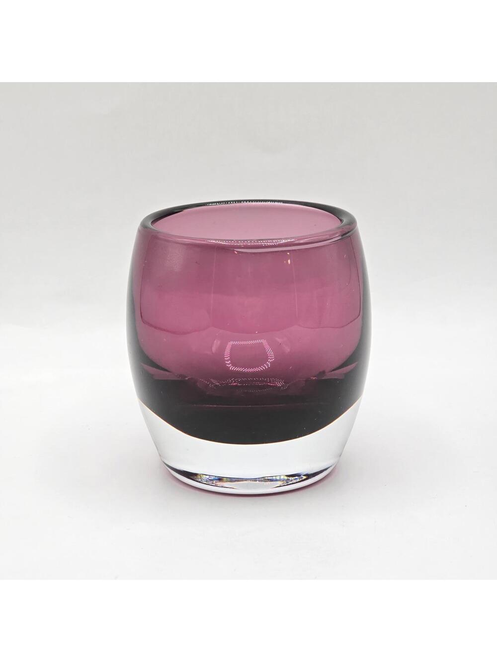 Crate & Barrel Diva Amethyst Glass Votive Candle Holder